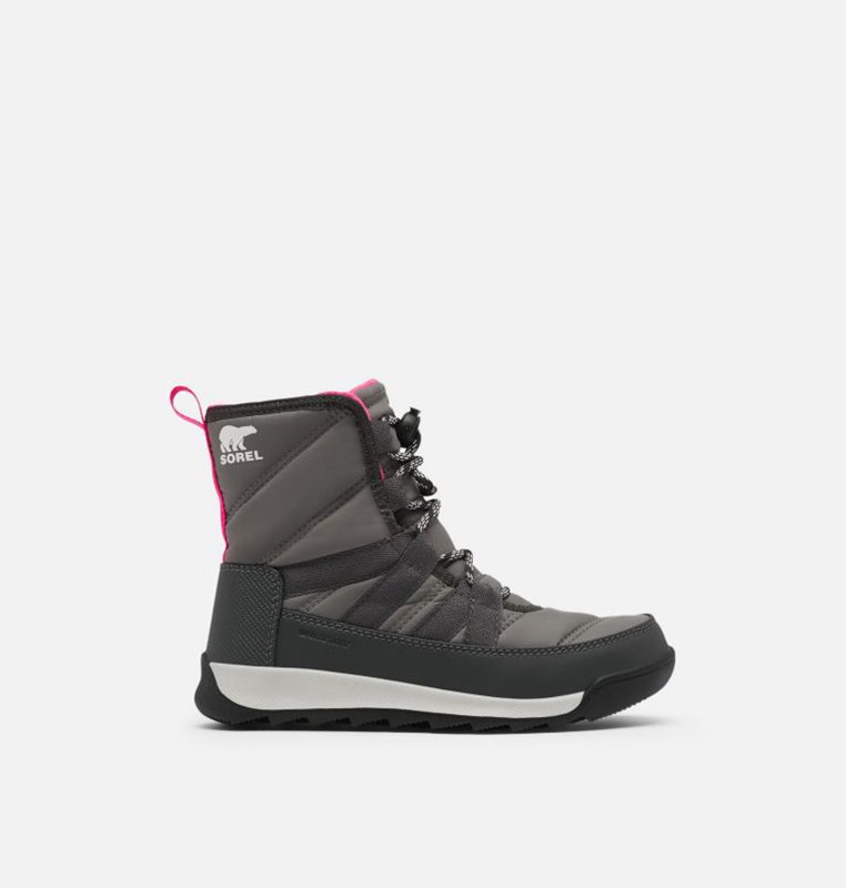 Kids Snow Boots Dark Grey - Sorel Youth Whitney™ II Short Lace - 649-BYUVAE